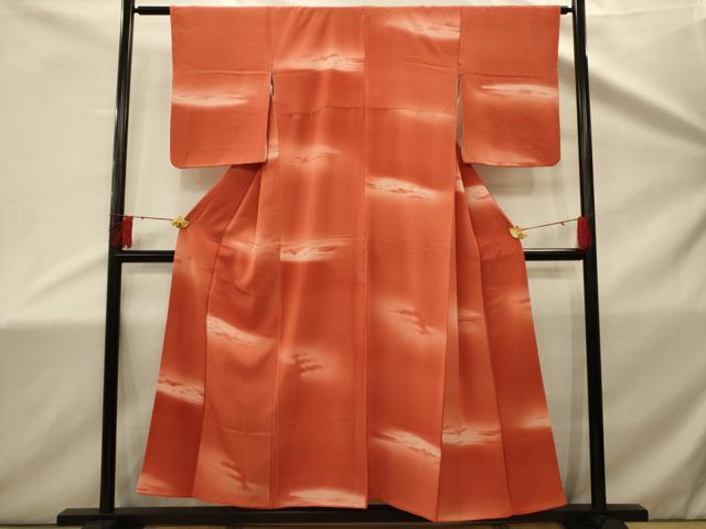 平和屋着物■上質な小紋　霞文　暈し染め　正絹　逸品　AABD5406sx