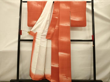 平和屋着物■上質な小紋　霞文　暈し染め　正絹　逸品　AABD5406sx