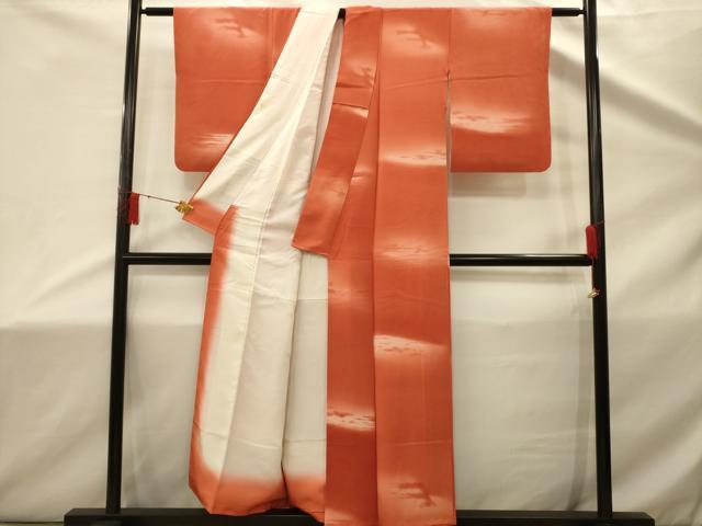 平和屋着物■上質な小紋　霞文　暈し染め　正絹　逸品　AABD5406sx
