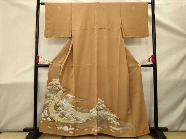 平和屋着物■豪華色留袖　作家物　蓑亀浜松文　金彩　正絹　逸品　AABD5443sx