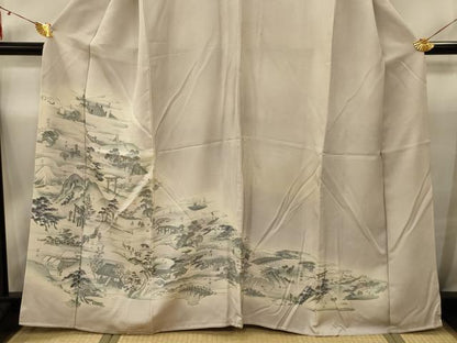 平和屋着物■豪華色留袖 手描き 風景文 暈し染め 正絹 逸品 AABD5455sx