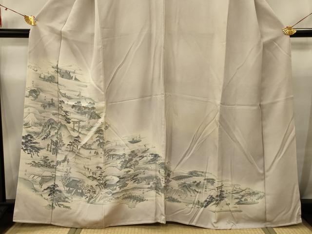 平和屋着物■豪華色留袖 手描き 風景文 暈し染め 正絹 逸品 AABD5455sx