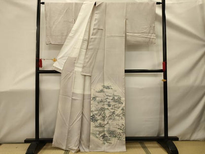 平和屋着物■豪華色留袖 手描き 風景文 暈し染め 正絹 逸品 AABD5455sx