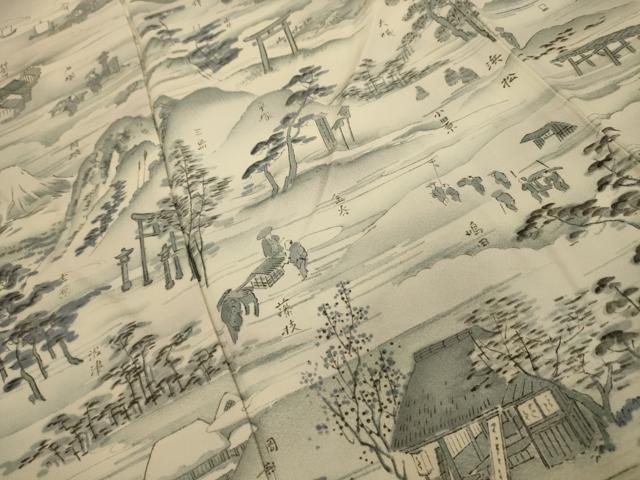 平和屋着物■豪華色留袖 手描き 風景文 暈し染め 正絹 逸品 AABD5455sx