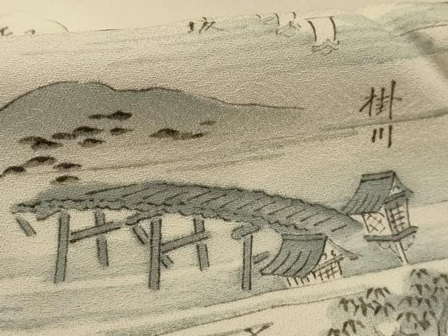 平和屋着物■豪華色留袖 手描き 風景文 暈し染め 正絹 逸品 AABD5455sx