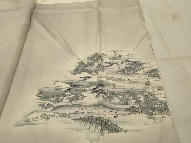 平和屋着物■豪華色留袖 手描き 風景文 暈し染め 正絹 逸品 AABD5455sx