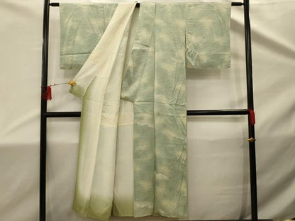 平和屋着物■上質な小紋　霞文　暈し染め　正絹　逸品　AABD5464sx