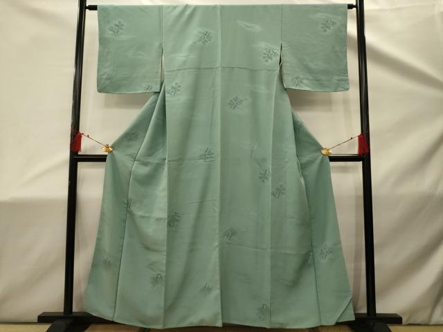 平和屋着物■上質な小紋　風景地紋　正絹　逸品　AABD5467sx