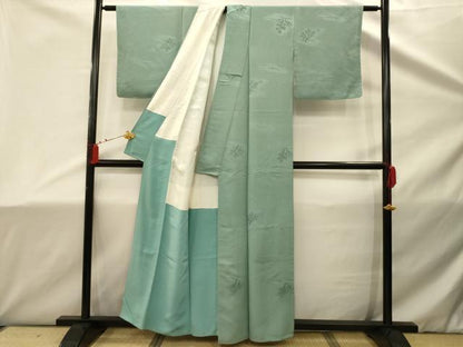 平和屋着物■上質な小紋　風景地紋　正絹　逸品　AABD5467sx