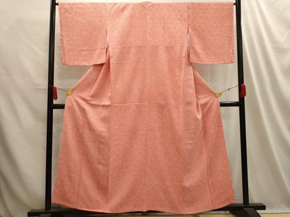 平和屋着物■大変加工の良い総絞り小紋　正絹　逸品　AABD5526sx