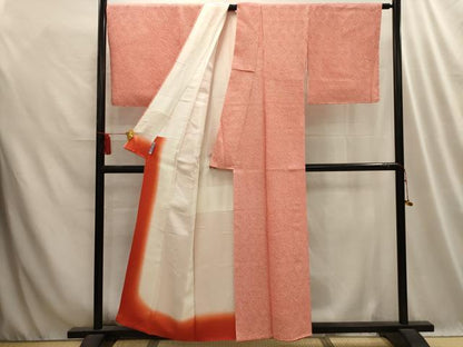 平和屋着物■大変加工の良い総絞り小紋　正絹　逸品　AABD5526sx