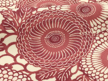 平和屋着物■上質な小紋　型染め　花唐草文　正絹　逸品　AABD5535sx
