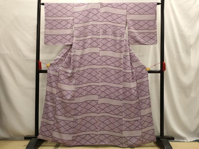 平和屋着物■上質な小紋 鹿の子文 正絹 逸品 AABD5553sx