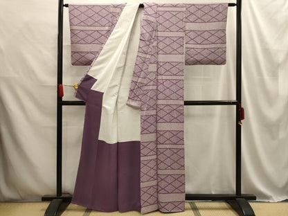 平和屋着物■上質な小紋 鹿の子文 正絹 逸品 AABD5553sx