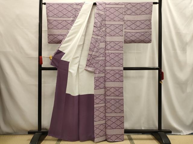 平和屋着物■上質な小紋 鹿の子文 正絹 逸品 AABD5553sx