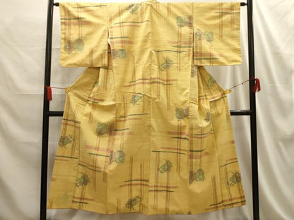 平和屋着物■上質な紬 舞花文 正絹 逸品 AABD5578sx