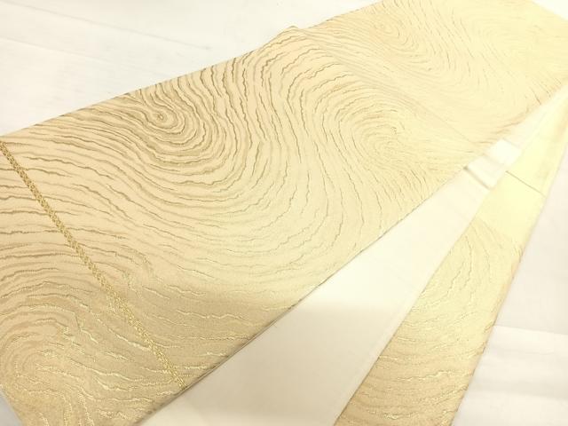 平和屋着物◎六通柄袋帯 流水文 金糸 正絹 逸品 AABD5636yx