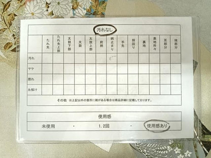 平和屋着物◎六通柄袋帯　唐織　地紙花文　金銀糸　引箔　正絹　逸品　AABD5706yx