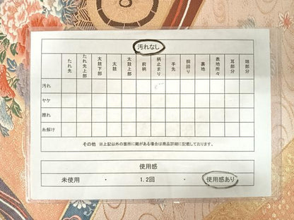 平和屋着物◎六通柄袋帯　唐織　九百錦　能衣花車文　金糸　正絹　逸品　AABD5707yx