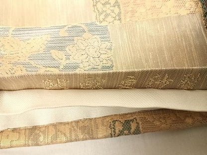 平和屋着物◎六通柄袋帯　北政更紗裂　金銀糸　正絹　逸品　AABD5714yx
