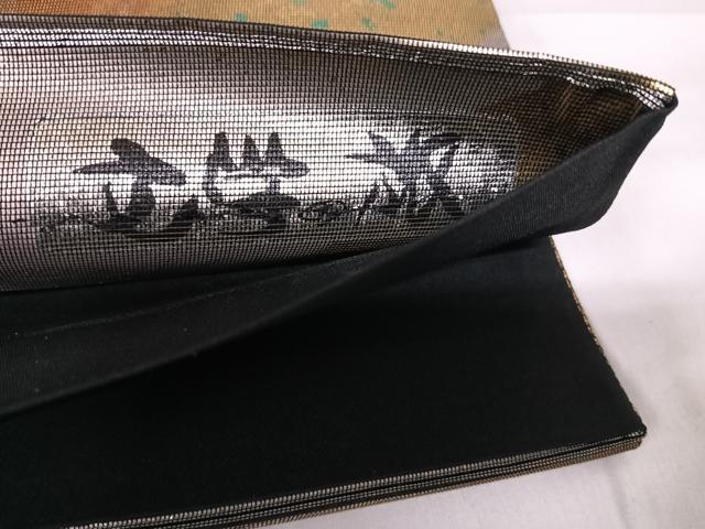 平和屋着物◎六通柄袋帯　文学の旅　引箔　正絹　逸品　AABD5721yx