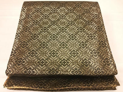 平和屋着物◎両面六通柄袋帯　笠松文　金糸　正絹　逸品　AABD5741yx
