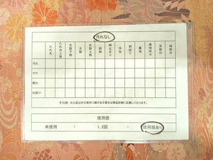平和屋着物◎六通柄袋帯　名錦雅楽　金糸　正絹　逸品　AABD5742yx