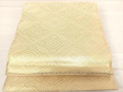 平和屋着物◎佐賀錦　両面六通柄袋帯　遠山箔散らし　金糸　正絹　逸品　AABD5754yx