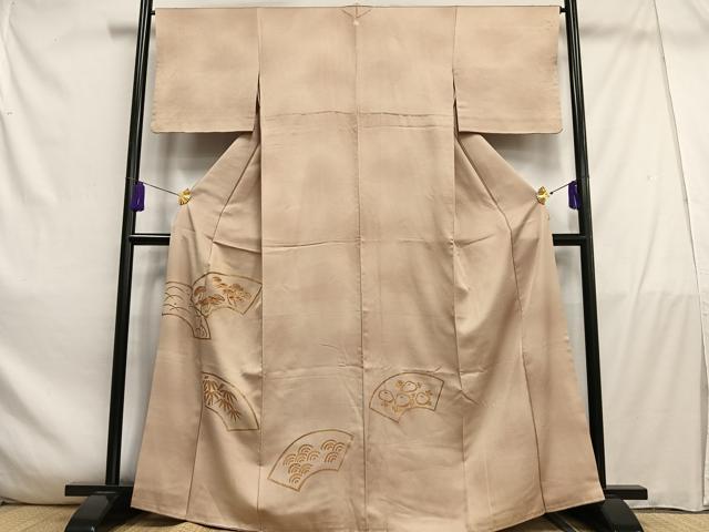 平和屋着物■豪華色留袖　地紙笠松文　金彩　金糸　正絹　逸品　AABD5889oa