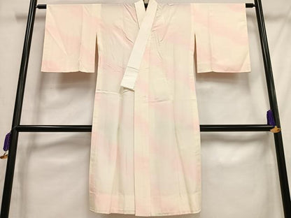 平和屋着物■長襦袢　無双仕立て　斜縞　暈し染め　正絹　逸品　AABD5905oa