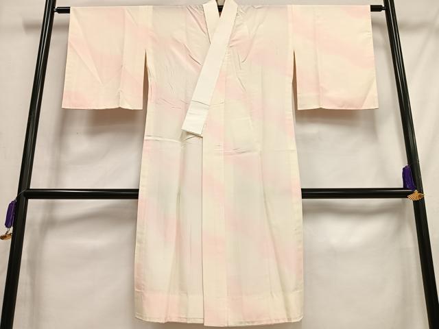 平和屋着物■長襦袢　無双仕立て　斜縞　暈し染め　正絹　逸品　AABD5905oa