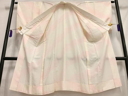 平和屋着物■長襦袢　無双仕立て　斜縞　暈し染め　正絹　逸品　AABD5905oa