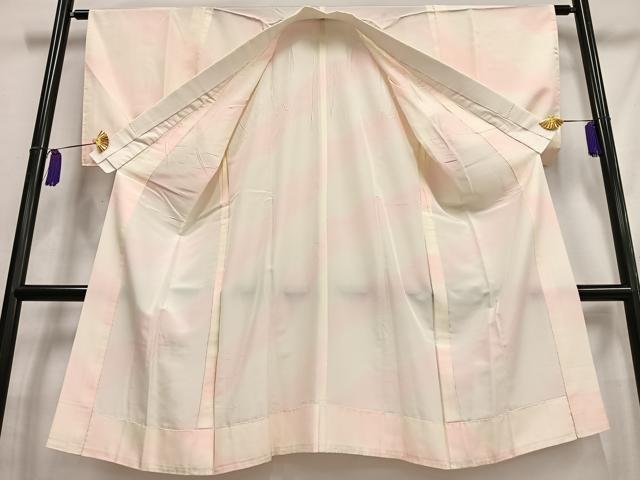 平和屋着物■長襦袢　無双仕立て　斜縞　暈し染め　正絹　逸品　AABD5905oa