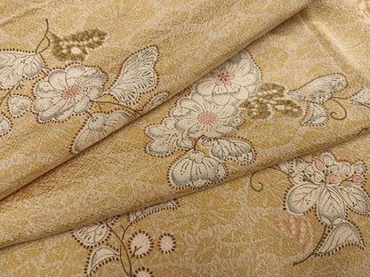 平和屋着物●上質な小紋 辻が花 鬼しぼ縮緬 正絹 逸品 未使用 AABD5967ph