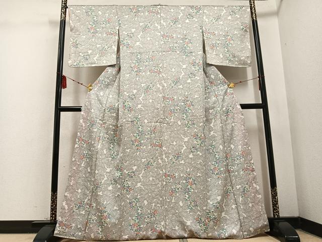 平和屋着物●上質な小紋　草花文　正絹　逸品　AABD5973ph 平和屋着物○上質な小紋 草花文 正絹 逸品 AABD5973ph