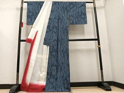 平和屋着物●本場大島紬 樹林文 正絹 逸品 未使用 AABD5992ph