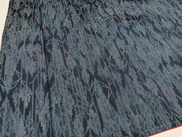 平和屋着物●本場大島紬 樹林文 正絹 逸品 未使用 AABD5992ph