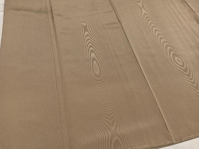 平和屋着物●上質な色無地 杢目地紋 空五倍子色 正絹 逸品 未使用 AABD6002ph