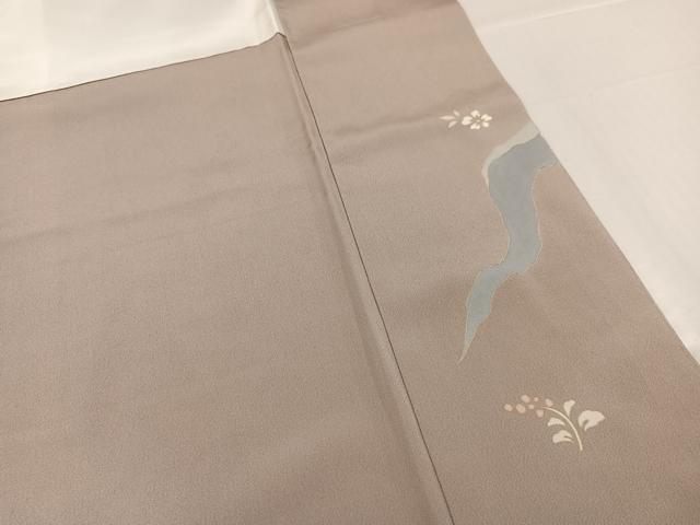 平和屋着物●訪問着 刺繍 飛鳥草花文 金彩 正絹 逸品 AABD6015ph