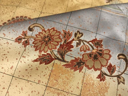 平和屋着物●訪問着 LANVIN ランバン 更紗花文 暈し染め 金彩 正絹 逸品 AABD6037ph