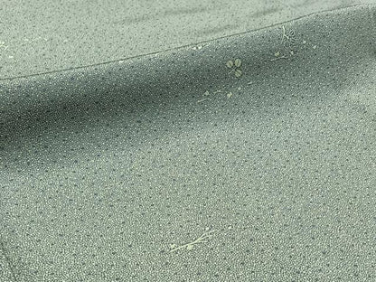 平和屋着物▽上質な小紋 単衣 草花文 正絹 逸品 AABD6041jh