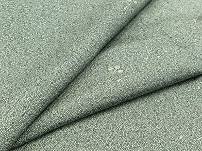 平和屋着物▽上質な小紋 単衣 草花文 正絹 逸品 AABD6041jh