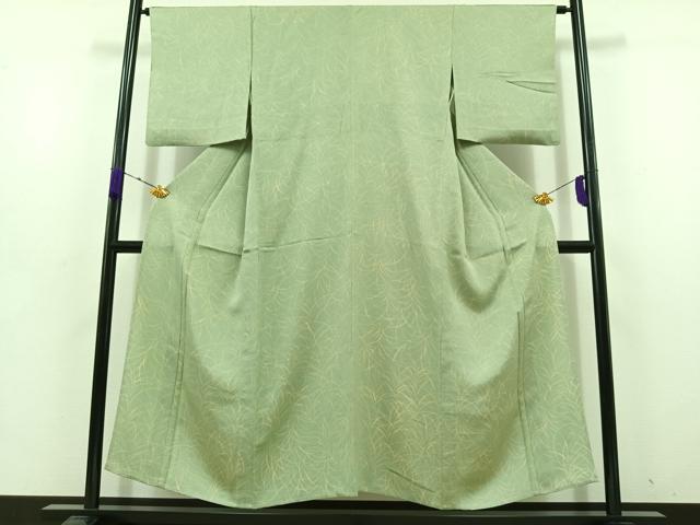 平和屋着物▽上質な小紋 単衣 芝文 正絹 逸品 AABD6042jh
