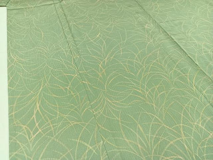 平和屋着物▽上質な小紋 単衣 芝文 正絹 逸品 AABD6042jh