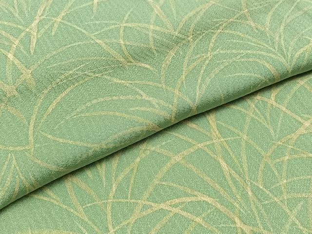 平和屋着物▽上質な小紋 単衣 芝文 正絹 逸品 AABD6042jh