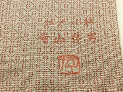 平和屋着物▽江戸小紋 単衣 作家物 幾何学文様 正絹 逸品 AABD6043jh