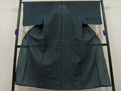 平和屋着物∴夏物 男性 浴衣 阿波しじら織 縞 綿 AABD6046jh