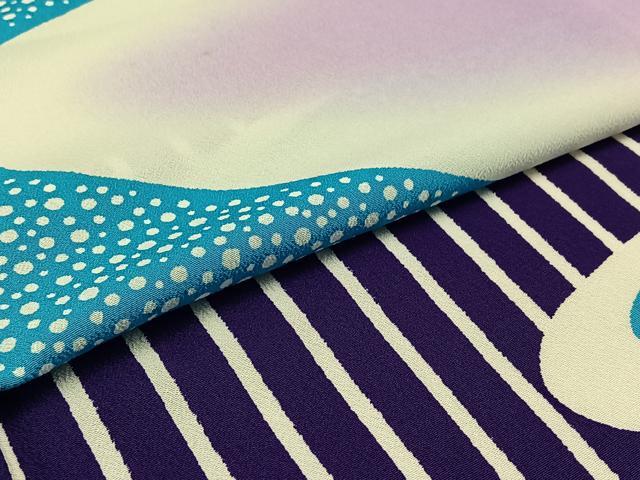 平和屋着物▽訪問着 単衣 流水文 暈し染め 洗える着物 AABD6048jh