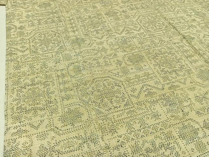 平和屋着物▽上質な紬 単衣 草花文 正絹 逸品 AABD6051jh