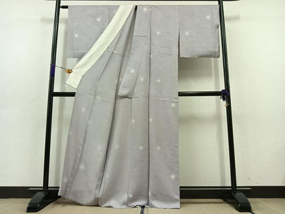 平和屋着物▽上質な小紋 単衣 蛍暈し 正絹 逸品 AABD6065jh